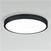 Intec Domo Κλασική Μεταλλική Πλαφονιέρα Οροφής με Ενσωματωμένο LED σε Μαύρο χρώμα LED-DOMO-R24-NER