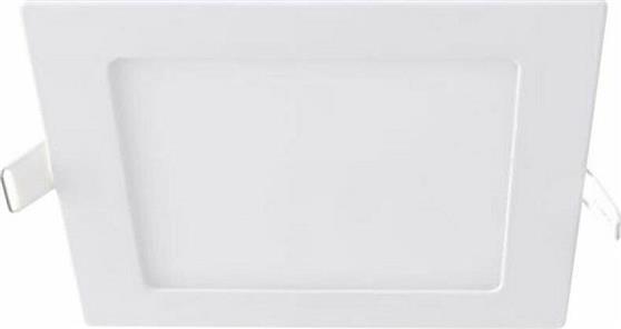 Intec Flap Τετράγωνο Μεταλλικό Χωνευτό Σποτ με Ενσωματωμένο LED και Ψυχρό Λευκό Φως σε Λευκό χρώμα 16.6x16.6cm INC-FLAP/12WF