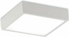 Intec Κλασική Μεταλλική Πλαφονιέρα Οροφής με Ενσωματωμένο LED σε Λευκό χρώμα 21.2cm LED-KLIO-Q21C