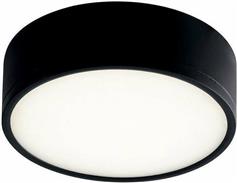 Intec Κλασική Μεταλλική Πλαφονιέρα Οροφής με Ενσωματωμένο LED σε Μαύρο χρώμα 16.8cm LED-KLIO-R17 NER