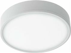 Intec Klio Κλασική Μεταλλική Πλαφονιέρα Οροφής με Ενσωματωμένο LED σε Λευκό χρώμα 11.4cm LED-KLIO-R11