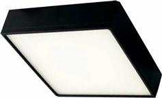 Intec Klio Κλασική Μεταλλική Πλαφονιέρα Οροφής με Ενσωματωμένο LED σε Μαύρο χρώμα 40cm LED-KLIO-Q40 NER