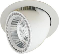 Intec Μεταλλικό Χωνευτό Σποτ με Ενσωματωμένο LED και Φυσικό Λευκό Φως σε Λευκό χρώμα INC-DELTA-20M