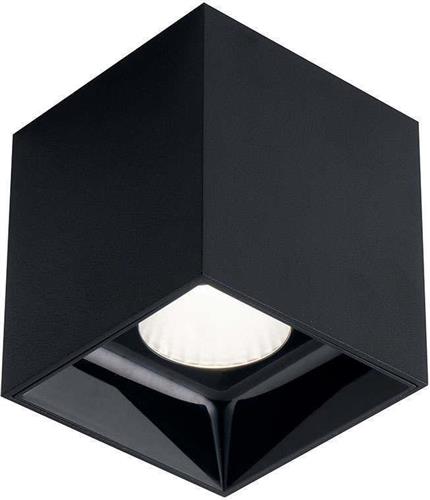 Intec Mig Μονό Σποτ με Ενσωματωμένο LED και Φυσικό Φως σε Μαύρο Χρώμα LED-MIG-Q20 NER