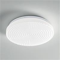 Intec Μοντέρνα Πλαστική Πλαφονιέρα Οροφής με Ενσωματωμένο LED σε Λευκό χρώμα 30cm I-STREAM-PL30