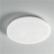 Intec Μοντέρνα Πλαστική Πλαφονιέρα Οροφής με Ενσωματωμένο LED σε Λευκό χρώμα 38cm I-STREAM-PL40