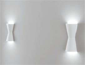 Intec Μοντέρνο Φωτιστικό Τοίχου με Ντουί E14 σε Λευκό Χρώμα Πλάτους 38cm I-CLEPSYDRA-L-AP