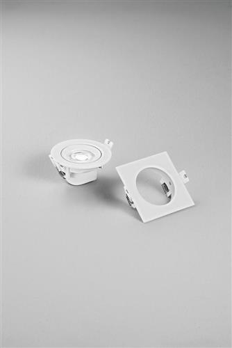 Intec Πλαστικό Χωνευτό Σποτ σε Λευκό χρώμα INC-SNIPER-QR90