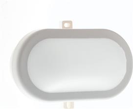 Intec Στεγανή Επιτοίχια Πλαφονιέρα Εξωτερικού Χώρου με Ενσωματωμένο LED σε Λευκό Χρώμα LED-EXTRA-BCO