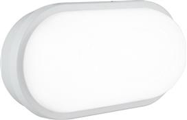 Intec Στεγανή Επιτοίχια Πλαφονιέρα Εξωτερικού Χώρου με Ενσωματωμένο LED σε Λευκό Χρώμα LED-SHELLY-LC BCO
