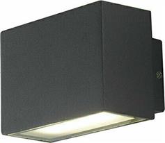 Intec Στεγανή Επιτοίχια Πλαφονιέρα Εξωτερικού Χώρου με Ενσωματωμένο LED σε Μαύρο Χρώμα LED-W-AGERA-90