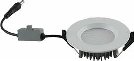 Intec Στρογγυλό Μεταλλικό Πλαίσιο για Σποτ με Ενσωματωμένο LED και Ρυθμιζόμενο Λευκό Φως σε Λευκό χρώμα 23x INC-TRON-30