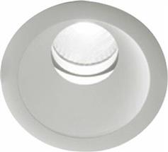 Intec Στρογγυλό Μεταλλικό Πλαίσιο για Σποτ με Ενσωματωμένο LED και Θερμό Λευκό Φως σε Λευκό χρώμα 10.8x10.8cm INC-ELITE-1X10C