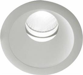 Intec Στρογγυλό Μεταλλικό Πλαίσιο για Σποτ με Ενσωματωμένο LED και Θερμό Λευκό Φως σε Λευκό χρώμα 12.7x12.7cm INC-ELITE-1X20C