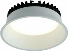Intec Στρογγυλό Μεταλλικό Χωνευτό Σποτ με Ενσωματωμένο LED και Ψυχρό Λευκό Φως σε Λευκό χρώμα 15.4x INC-XANTO-F-R154