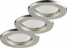 Intec Στρογγυλό Μεταλλικό Χωνευτό Σποτ με Ντουί GU10 σε Ασημί χρώμα 8x8.5cm INC-MATRIX-LEDF3 NIK