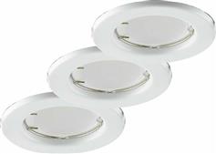 Intec Στρογγυλό Μεταλλικό Χωνευτό Σποτ με Ντουί GU10 σε Λευκό χρώμα INC-MATRIX-LEDF3 BCO