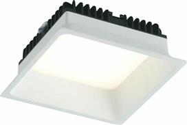 Intec Τετράγωνο Μεταλλικό Πλαίσιο για Σποτ με Ενσωματωμένο LED και Φυσικό Λευκό Φως σε Λευκό χρώμα 11x11cm INC-XANTO-M-Q110
