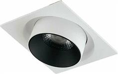 Intec Τετράγωνο Μεταλλικό Πλαίσιο για Σποτ με Ενσωματωμένο LED και Φυσικό Λευκό Φως σε Λευκό χρώμα 13x13cm INC-OUTSIDER-1X30M