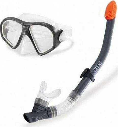Intex Reef Rider Μάσκα Θαλάσσης με Αναπνευστήρα Μαύρη Εφηβική 55648