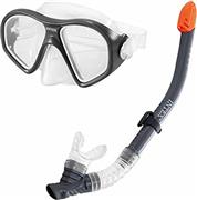Intex Reef Rider Μάσκα Θαλάσσης με Αναπνευστήρα Μαύρη Εφηβική 55648