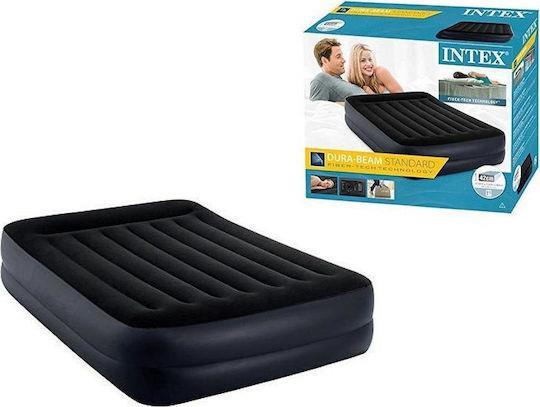 Intex Φουσκωτό Στρώμα Ύπνου Διπλό με Ενσωματωμένη Ηλεκτρική Αντλία Pillow Rest Raised 203x152x42cm 64124