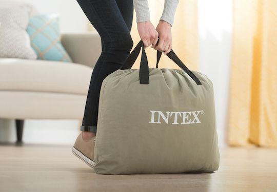 Intex Φουσκωτό Στρώμα Ύπνου Διπλό με Ενσωματωμένη Ηλεκτρική Αντλία Pillow Rest Raised 203x152x42cm 64124