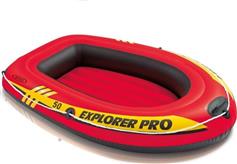 Intex Explorer Pro 50 Παιδική Φουσκωτή Βάρκα από 6 Ετών με Κουπιά Κόκκινη 138x85cm