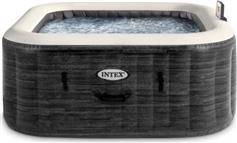 Intex GreyStone Deluxe Bubble Massage Πισίνα PVC Φουσκωτή Υδρομασάζ Γκρι 28450
