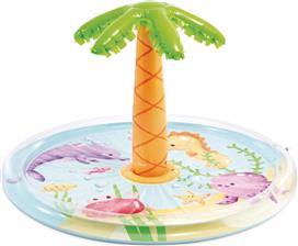 Intex Palm Tree Spray Παιδική Στρογγυλή Πισίνα PVC 166lt Φουσκωτή 56433