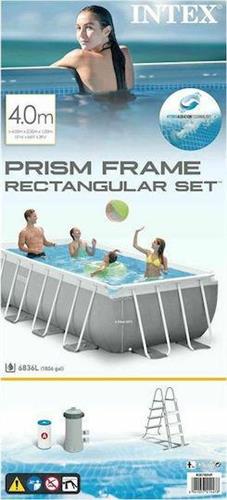 Intex Παραλληλόγραμμη Πισίνα με Σκελετό Prism Set 400x200x100cm 26788