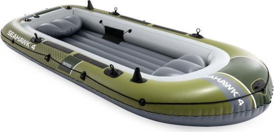 Intex Seahawk 4 Φουσκωτή Βάρκα για 4 Άτομα Πράσινη με 2 Κουπιά & Τρόμπα 66334