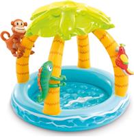 Intex Tropical Island Παιδική Στρογγυλή Πισίνα 45lt Φουσκωτή 102x86cm 58417