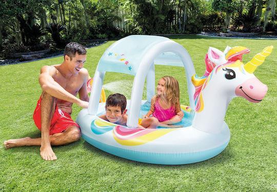 Intex Unicorn Spray Παιδική Πισίνα Φουσκωτή 254x132x109cm