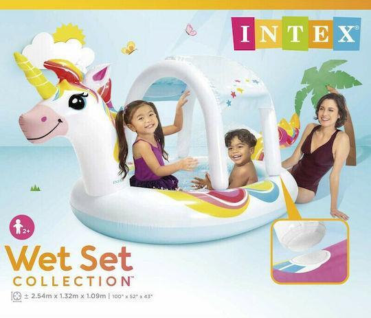 Intex Unicorn Spray Παιδική Πισίνα Φουσκωτή 254x132x109cm