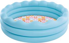 Intex Wavy Edge Παιδική Στρογγυλή Πισίνα 575lt Φουσκωτή Γαλάζια 56191