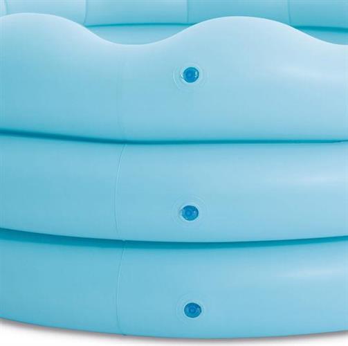 Intex Wavy Edge Παιδική Στρογγυλή Πισίνα 575lt Φουσκωτή Γαλάζια 56191