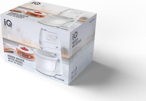 IQ HM-220WB Μίξερ με Πλαστικό Κάδο Λευκό 400W
