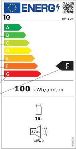 IQ RF-504 Mini Bar 45lt Υ50xΠ48xΒ44.5cm Μαύρο