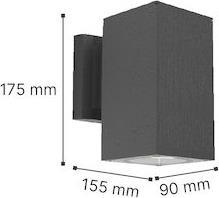 it-Lighting Elarbee Επιτοίχιο Εξωτερικό Φωτιστικό E27 80203834