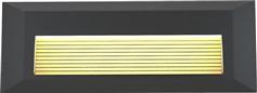 it-Lighting Mono Στεγανή Επιτοίχια Πλαφονιέρα Εξωτερικού Χώρου με Ενσωματωμένο LED Μαύρη 80201740