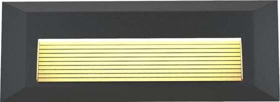 it-Lighting Mono Στεγανή Επιτοίχια Πλαφονιέρα Εξωτερικού Χώρου με Ενσωματωμένο LED Μαύρη 80201740