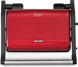 Izzy IZ-2025 Panini Τοστιέρα για 2 Τοστ 1000W Spicy Red
