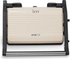 Izzy IZ-2025 Vintage Panini Τοστιέρα για 2 Τοστ 1000W Creme