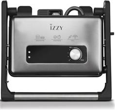 Izzy IZ-2026 Panini XL Τοστιέρα για 2 Τοστ 1500W Ασημί