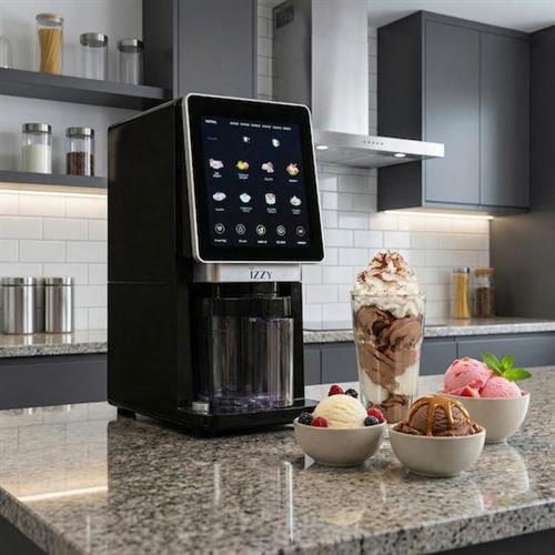Izzy IZ-2045 Italian Gelato Παγωτομηχανή 3x650ml Μαύρη