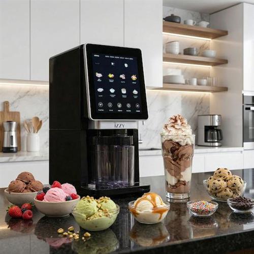 Izzy IZ-2045 Italian Gelato Παγωτομηχανή 3x650ml Μαύρη