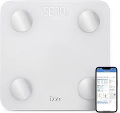 Izzy IZ-7018 Pure Smart Ψηφιακή Ζυγαριά 180kg με Λιπομετρητή & Bluetooth Λευκή