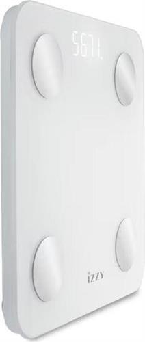 Izzy IZ-7018 Pure Smart Ψηφιακή Ζυγαριά 180kg με Λιπομετρητή & Bluetooth Λευκή