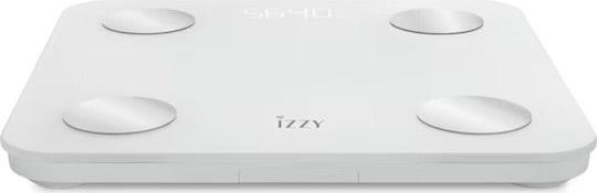 Izzy IZ-7018 Pure Smart Ψηφιακή Ζυγαριά 180kg με Λιπομετρητή & Bluetooth Λευκή